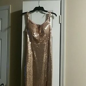 Champagne  Gold Prom Dress